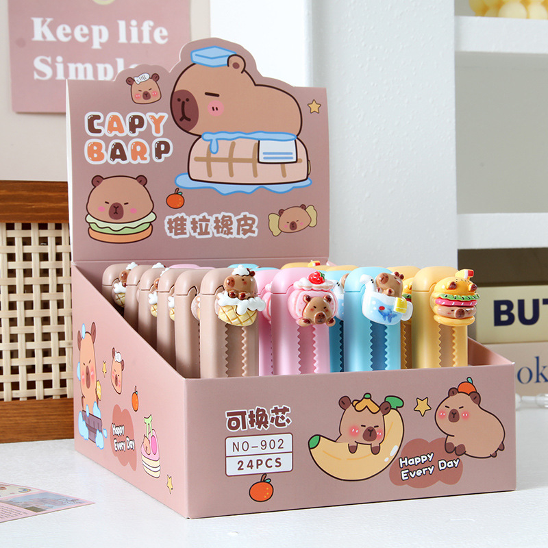 CyiMu902 nuevo producto divertido Dolphin empuje y tira borradora parche estereoscópico borradora borradora palabra limpia no sucia papelería