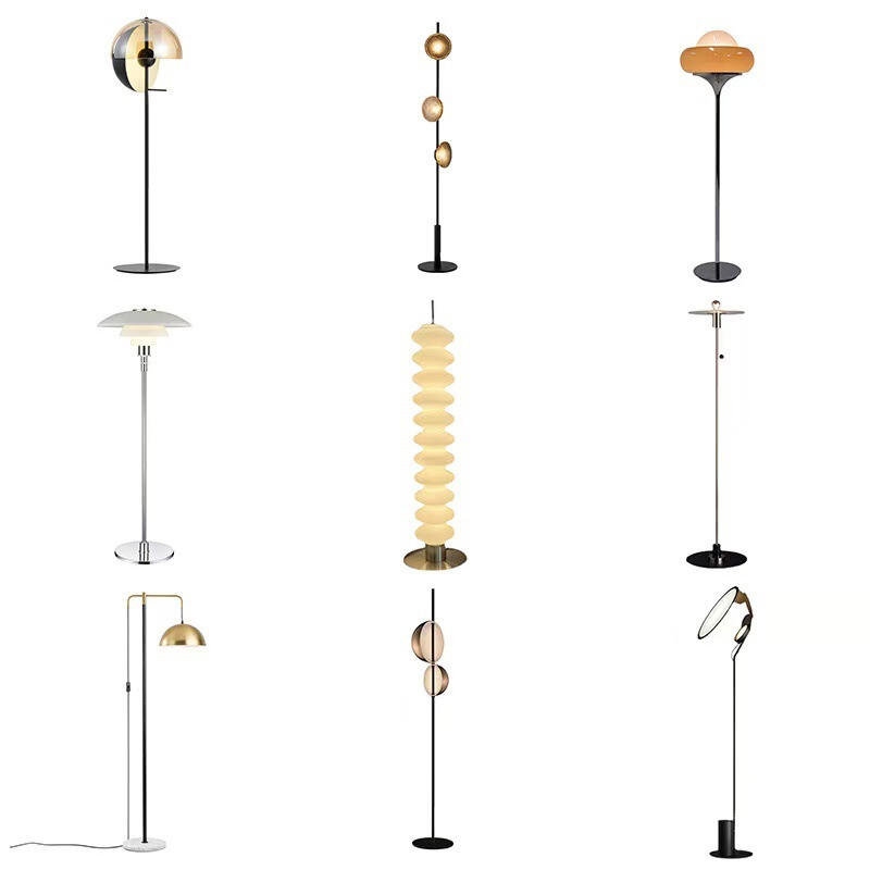 Nordic Floor Lamp Living Room Fashionable Simple Post-modern Restaurant Hotel Creative Model Room Bedroom Vertical Decorative Lamp