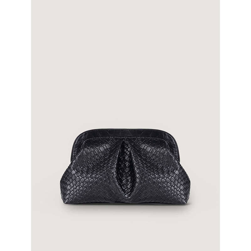 Gold Silver Black Pu Leather Solid Color Weave Dumpling Shape Evening JC4013PP1ELA0604 bags