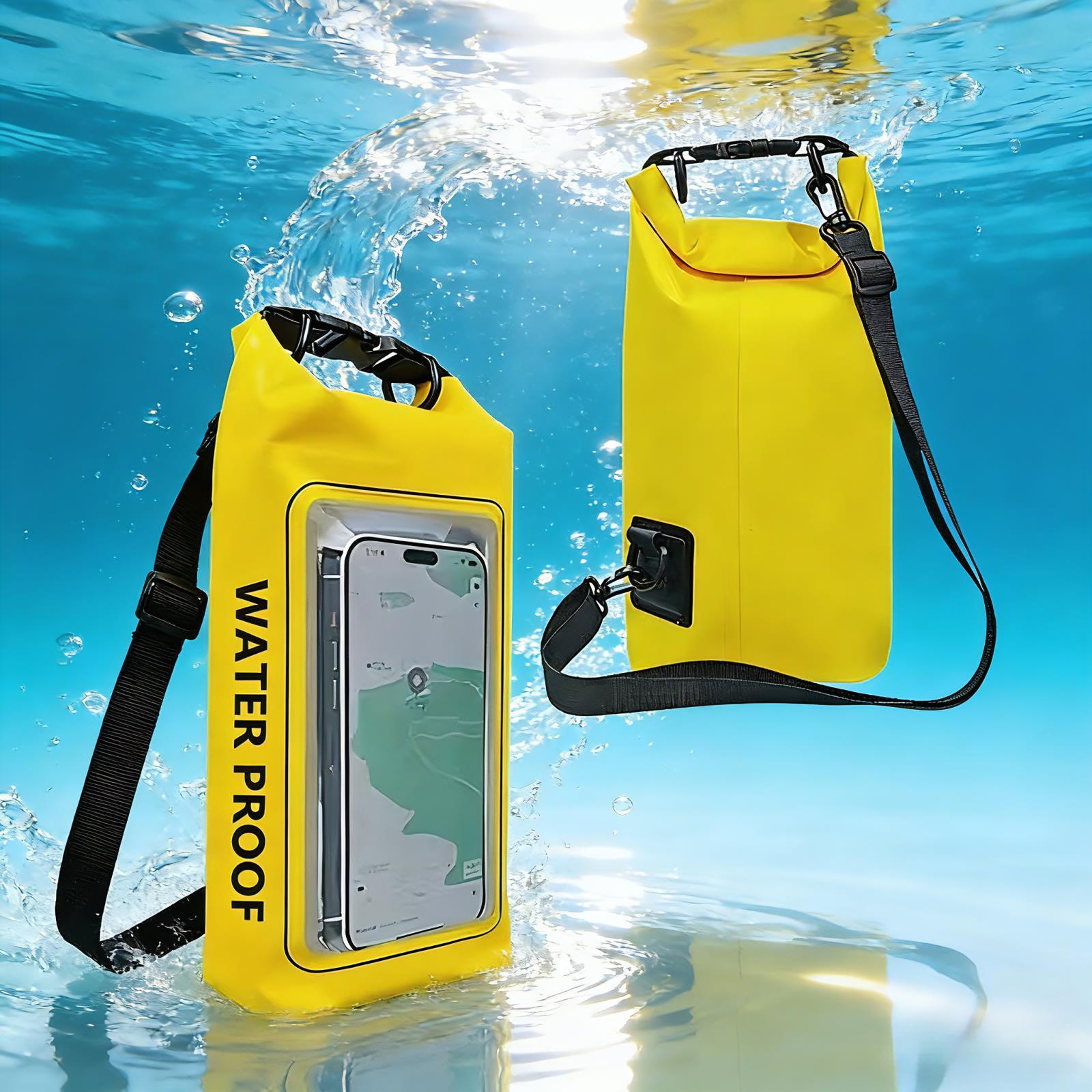 Wanna Amazon New Product 2L Waterproof Bag Outdoor Cross-Body Bag Two-In-One Mobile Phone Waterproof Bag Pvc Swimming Protection