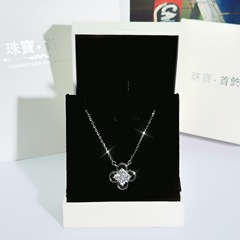 原创S925纯银幸运四叶草项链配饰女小众设计高级感百搭网红锁骨链