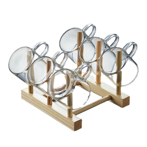 Glass small teacup with handle, smoking ash cup, tea tasting cup, heat-resistant cup, Gongfu tea set, thick small tea cup