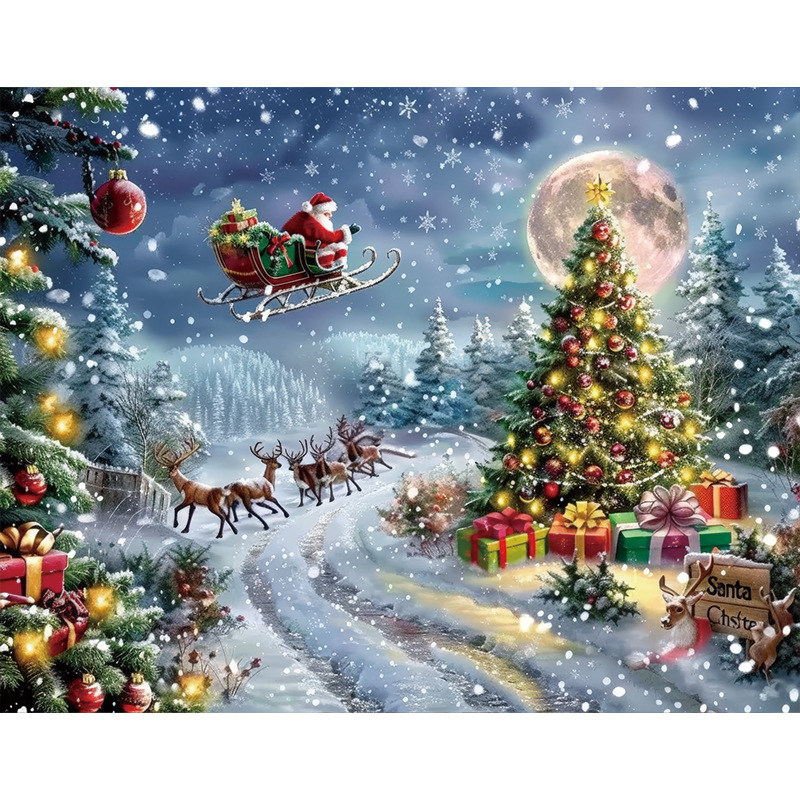 Tela de fondo de estudio de Navidad Actividades de Navidad Decoración de fiesta Tela de pared de fondo Escena de nieve de Navidad Tela colgante de fondo de foto