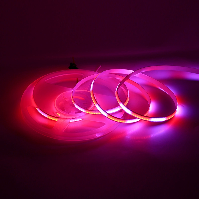 Новый волшебный свет COB с 300LED, низкое напряжение 5V, полноцветная SPI программируемая световая лента шириной 8 мм, белая текущая вода