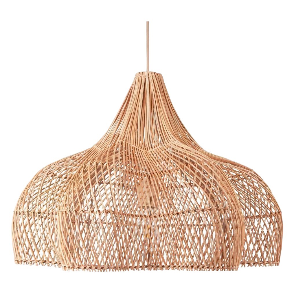 Lámparas de estilo japonés creativo ratán pantalla dormitorio restaurante B & B Zen salón de té Sudeste de Asia tejido araña