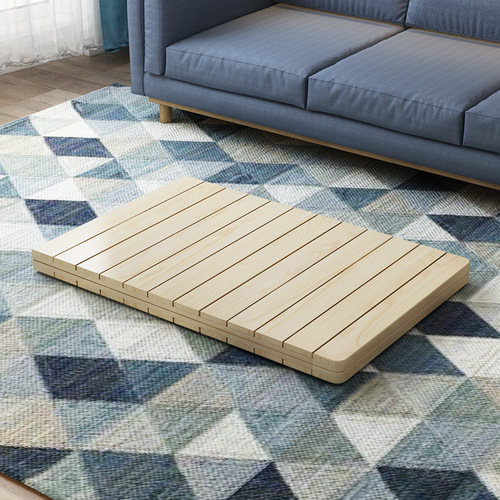 IYR7 Solid Wood Sofa Bed Frame with 1.2-meter Waist Support Folding Child Bed Board, Converts to a Single 1.5-meter Wooden Mattress