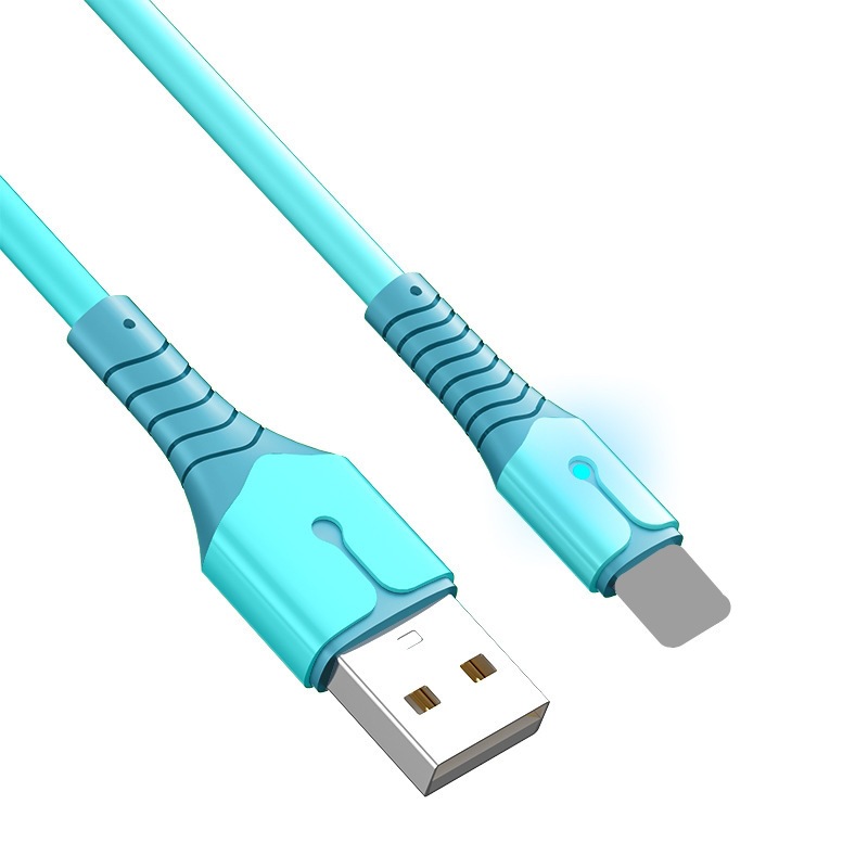 Adatto per Apple TYPE-C Android con cavo dati LED, indicatore luminoso a forma di sirena, cavo di ricarica rapida colorato per telefono cellulare_voghion.com