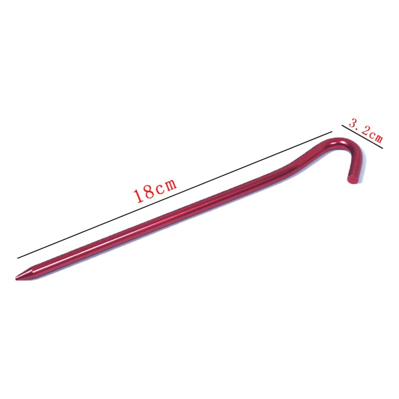 Al Aire Libre de alta resistencia aleación de aluminio clavo de tierra al aire libre carpa dosel de aluminio clavo de tierra a prueba de viento cordón suelo Ding 7-Tipo de uñas de color