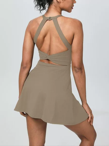 Q 10904 Halter Neck Backs Sport Dress