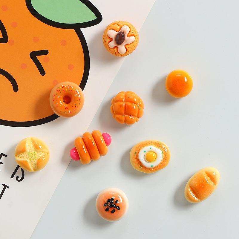 キッチンクリエイティブシミュレーション食品おもちゃドーナツパンホットドッグ樹脂冷蔵庫マグネット家の装飾写真強力な磁石|undefined