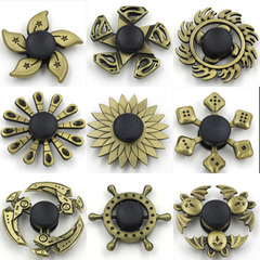Ancient bronze and gold-colored finger spinner children's toy gift zinc alloy metal finger spinning stress relief boredom gadget
