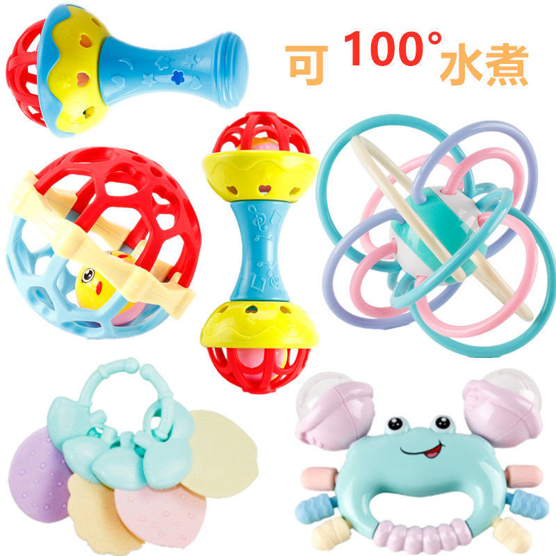 Boilable rattle for newborns (0-3-6 months), teething toy, 1-year-old baby – educational, soothing, and beneficial for early childhood development.