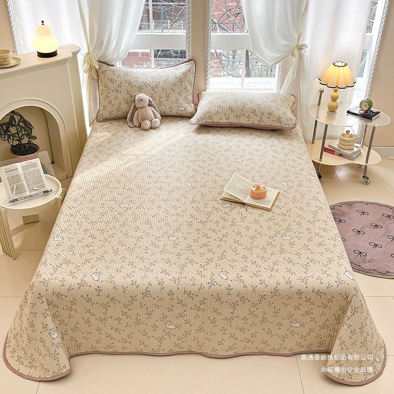 Class a Double-Layer Yarn Summer Quilt Antibacterial Machine Washable Kidsren's Air-Conditioned Quilt Core Bed Cover Four-Piece Summer Thin Set