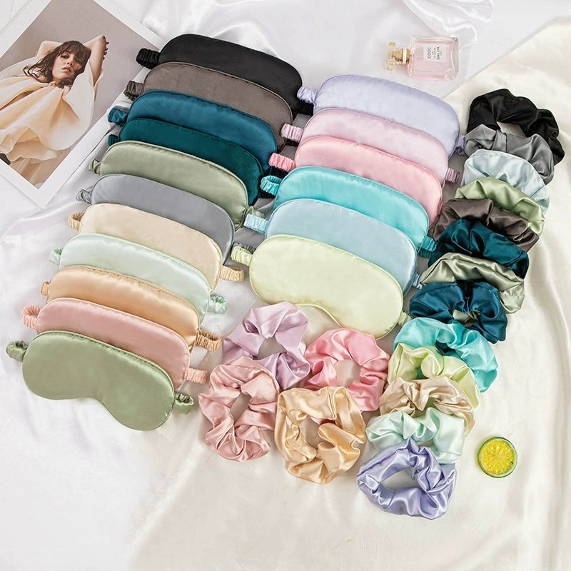 Silk sleep mask, set, hair accessory