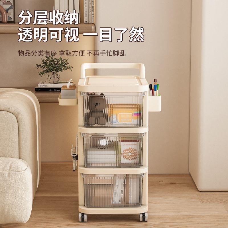 小推车置物架可移动抽屉式收纳箱抽屉式零食柜宝宝玩具收纳置物架|undefined