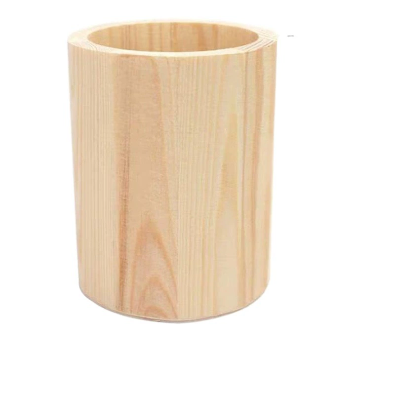 Сосновый круглый держатель для ручек оптом держатель для ручек из цельного дерева ручной работы DIY держатель для ручек Сверхлегкий глиняный Снежинка грязь деревянная форма