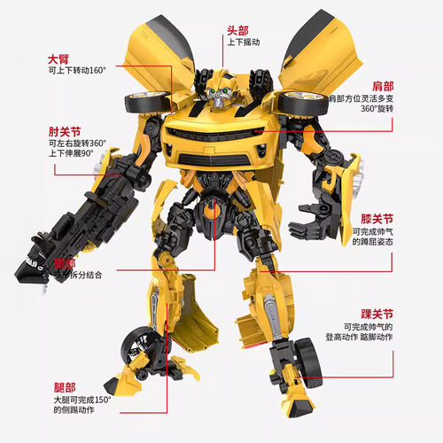 Super Large Transformer Toy Bumblebee Optimus Prime Boy Robot Children's Car Human Alloy Model Wholesale
