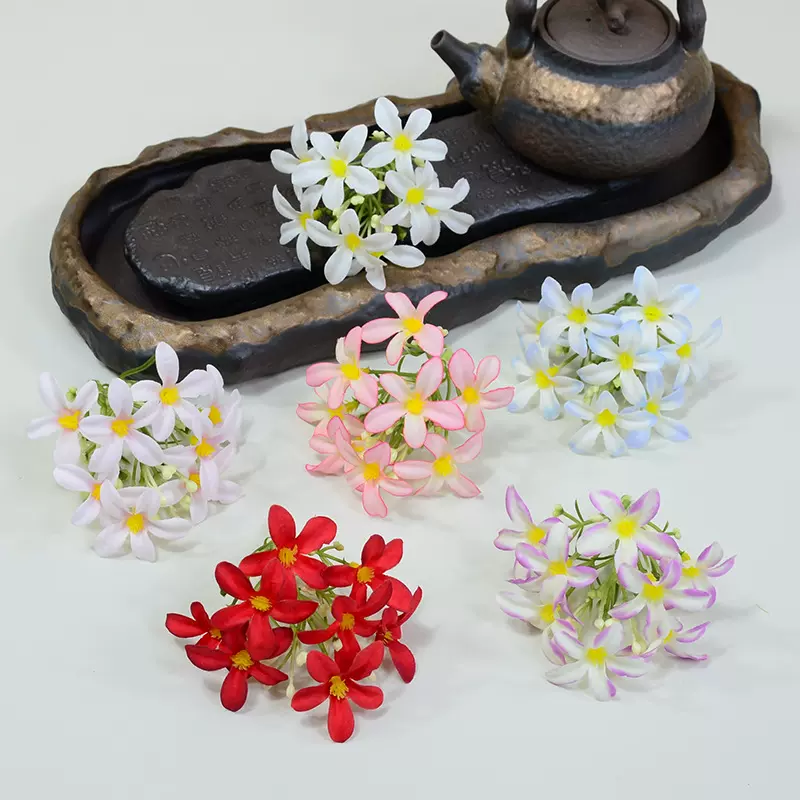 水晶百合花串仿真绢花开业盛典拱门花篮插花配花绿植装饰花盒配花