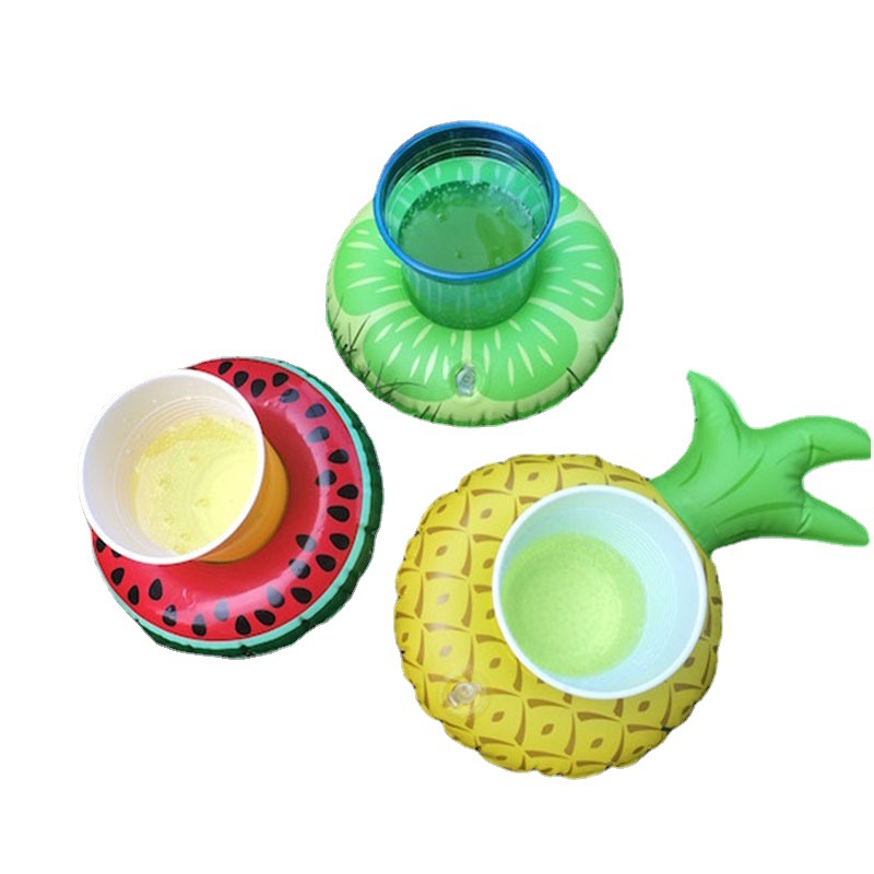 Factory direct ins spot Firebird unicorn cup holder fruit inflatable water mat floating beverage cup holder