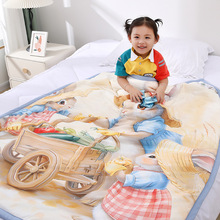 120*150数码印花童被精梳磨毛棉花被纯棉儿童被子幼儿园加厚盖毯