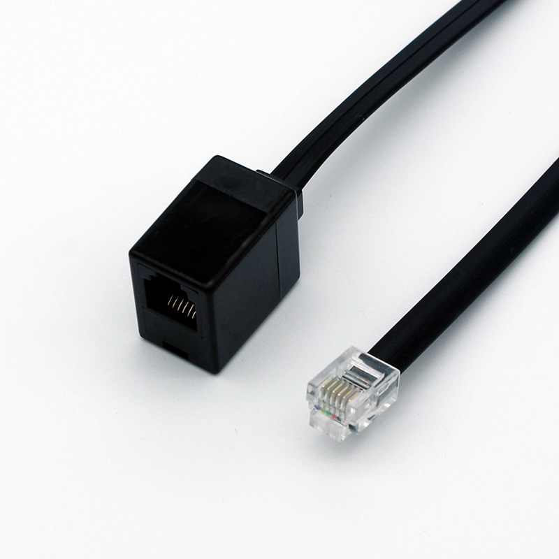 L101 6P6C �绰�߼ӳ�ת��ͷ �绰������������  RJ12�ӳ�ͷ25cm