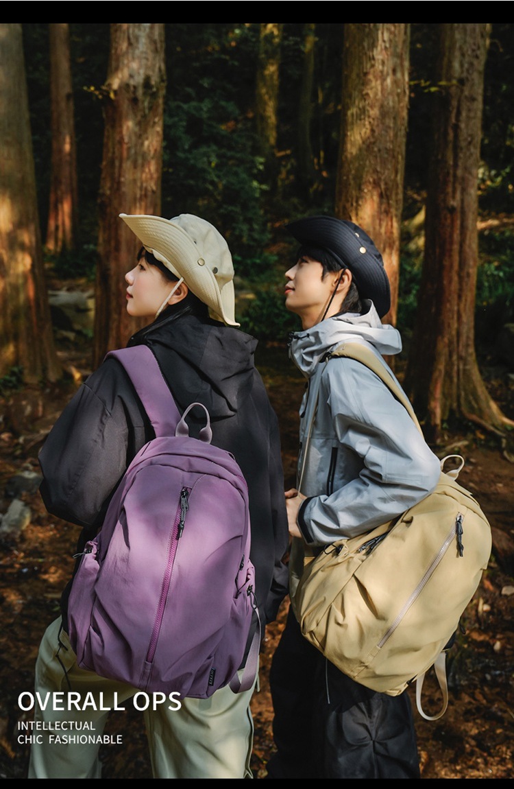 337g Weight Polyester Lining Material Sewing Thread Fashion Element Zipper Closure Type Double Shoulder Straps Strap Type Zipper Backpack Bags Type Holiday, Travel Occasion Oxford Cloth Material Waterproof Function Hiking Backpack Backpack Solid Color Pattern All Seasons Season Unisex Gender Classic Style, Sports Style Square Shape Large Size Waterproof Solid Color Holiday Travel Hiking Backpack 2