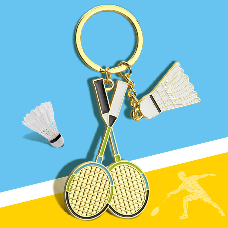 Badminton Keychain Pendant Customized Badminton Sports Club Commemorative High Color Value Bag Small Pendant