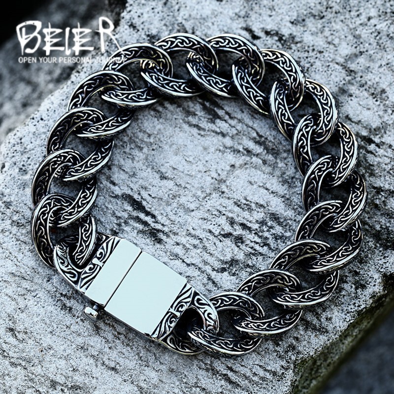 beier Nordic Viking Celtic knot fashion Men's titanium steel bracelet wholesale stainless steel casting vintage bracelet beier Nordic Viking Celtic knot fashion Men's titanium steel bracelet wholesale stainless steel casting vintage bracelet