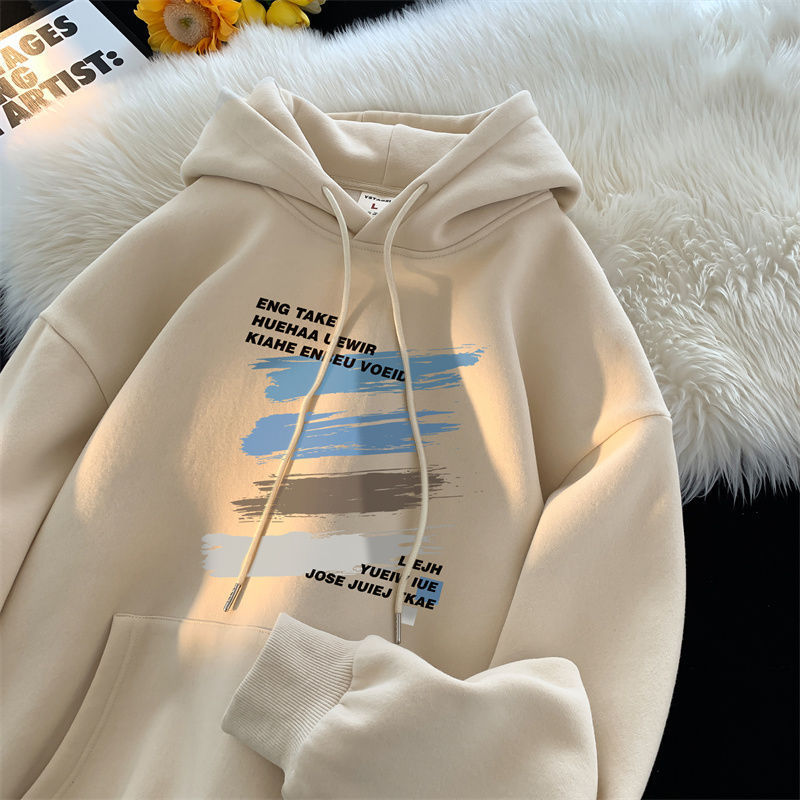 American Style All-match plus size Hooded Sweatshirt Men's Spring New Ins Popular Brand Loose Casual Graffiti Print Jacket 12