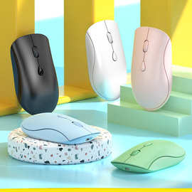 厂家直销无线蓝牙双模鼠标可充电静音马卡龙滑鼠代发OEM定制MOUSE