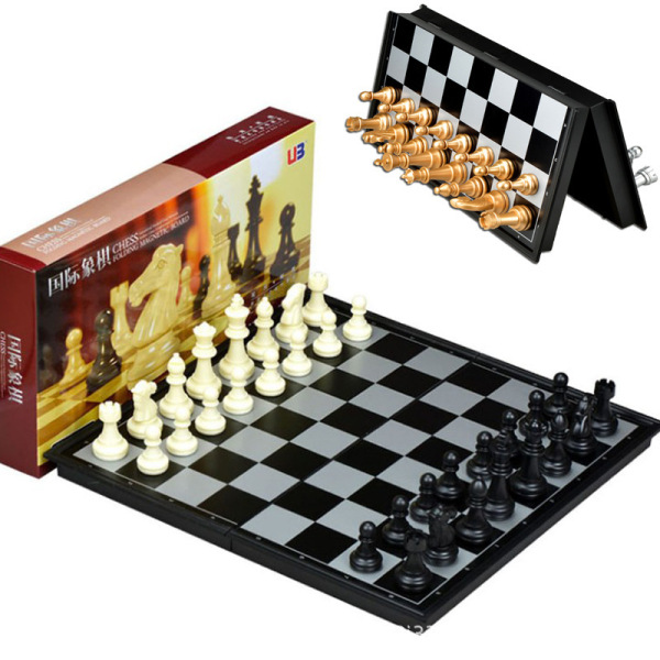 Magnetic folding big interactive chess for leisure
