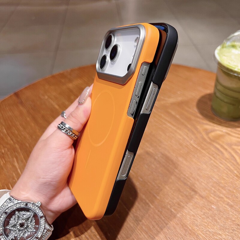 适用iPhone17Promax金甲磨砂磁吸手机壳苹果16镂空按键超薄PC护套|undefined