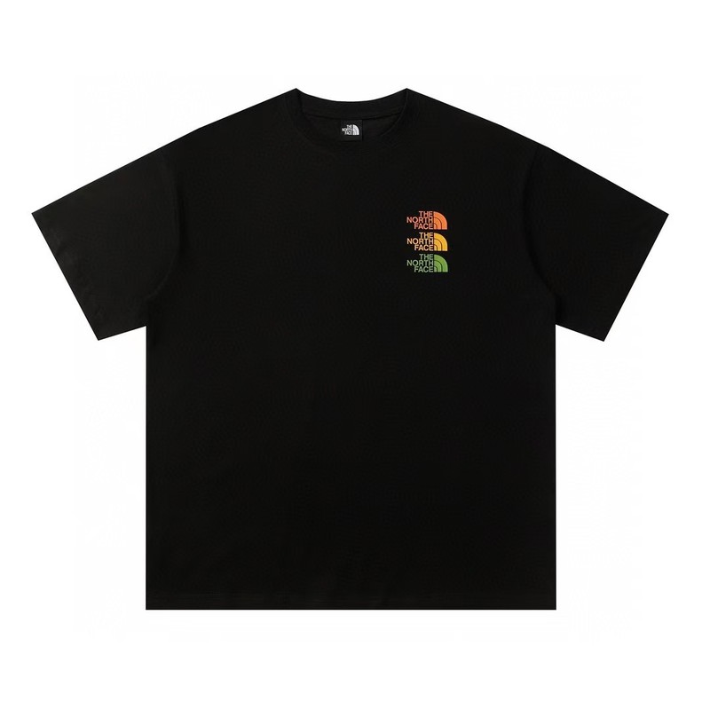 NTノースフェイスの純綿Tシャツの正しいバージョン、男性と女性用、カップル向けの同じスタイル、トレンディなプリント、幅広で多用途、カジュアル半袖|undefined