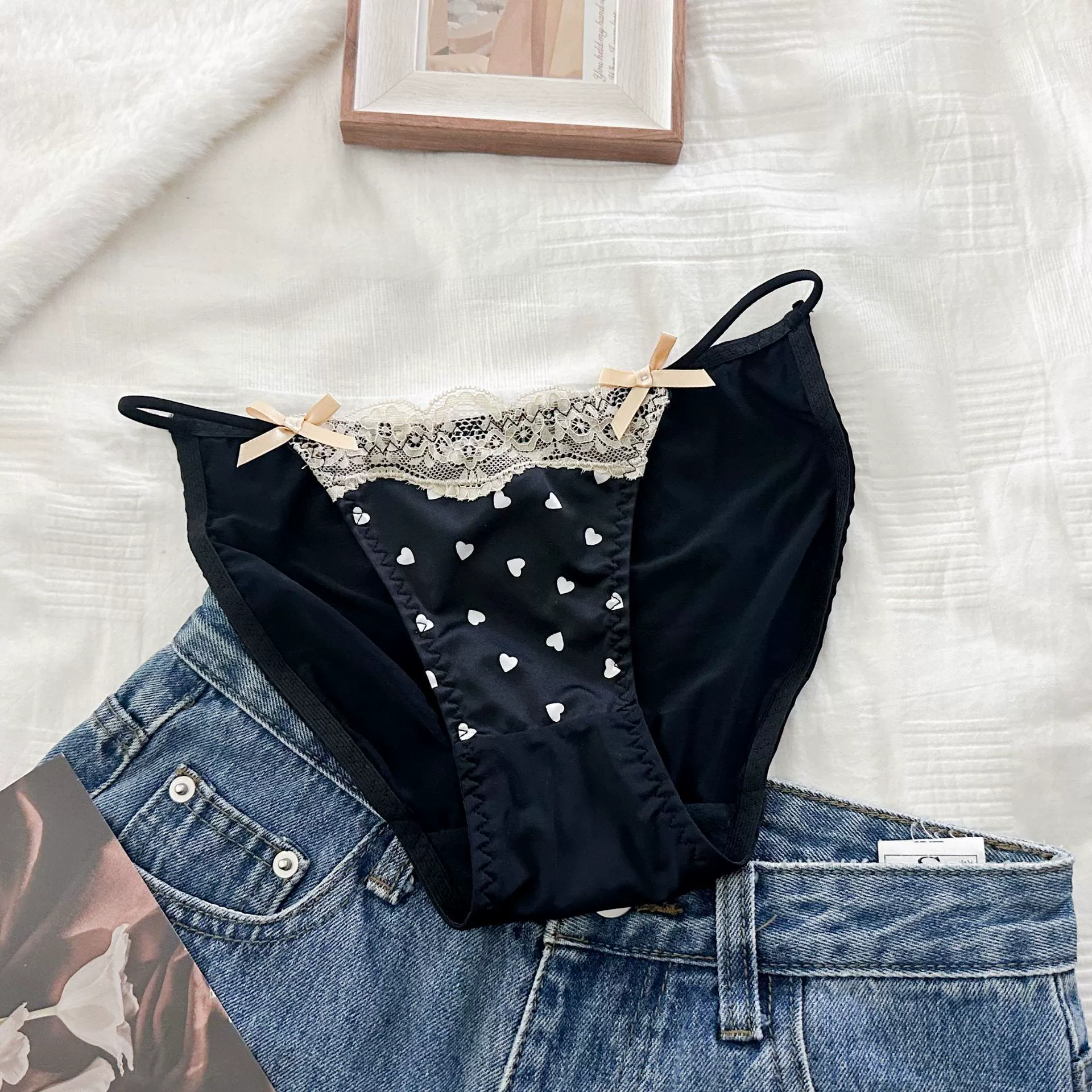  sexy silk cotton pants, french style, thin strap