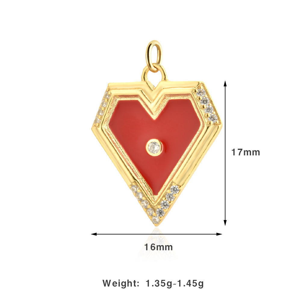 Pendant Jewelry Making Type 1 Piece 17*16mm 17*19mm 19*22.5mm 925 Sterling Silver Zircon Hand Heart Shape Eye Pendant