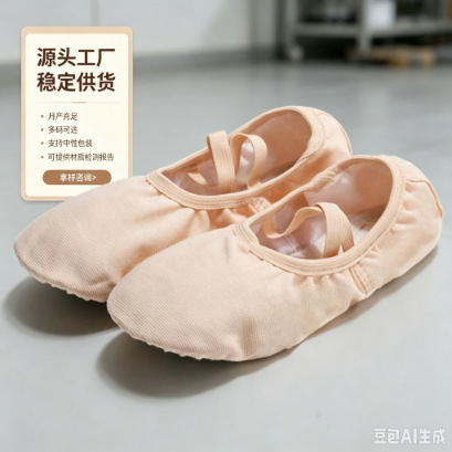 Sepatu dansa butik anak-anak sepatu olahraga alas lembut wanita sepatu cakar kucing sepatu menari elastis sepatu balet dewasa