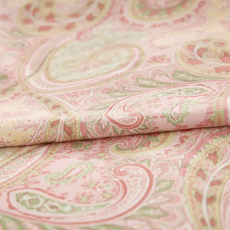 【凤尾花】批发60S贡缎床上用品加工面料2.8米幅宽印花布料