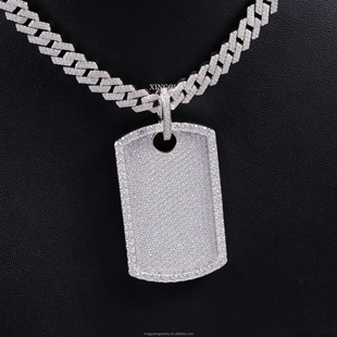 Sterling Silver Zircon Pendant Trendy Cool Hip Hop Jewelry Anti-Fading Anti-Allergy Inlay Craft in stock Quick Hair
