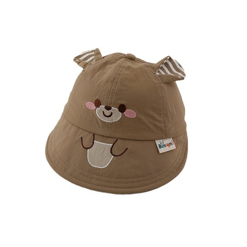 Pocket Bear Infant Fisherman Hat Spring and Summer Super Cute Thin Sunshade and Sunscreen Children's Basin Hat for Male and Female Babies