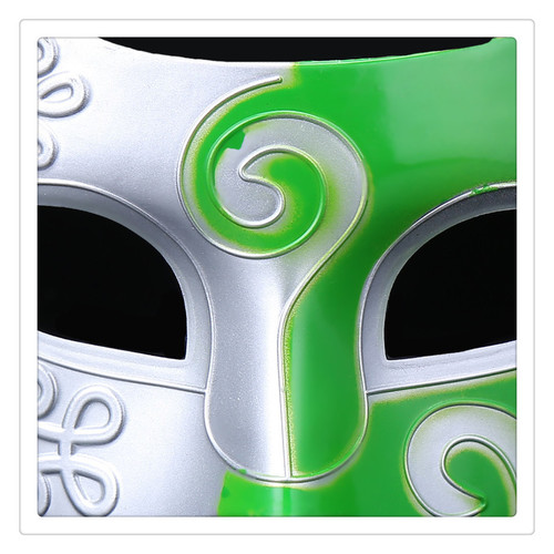 Men's and children's half-face eye mask black and white gentleman jazz fighter performance dance Venetian mask engraved 2 colors