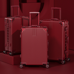 Wedding Luggage Case Dowry Box Red Box Trolley Case Women Luggage Code for Wedding Bride Dowry Box Zheng