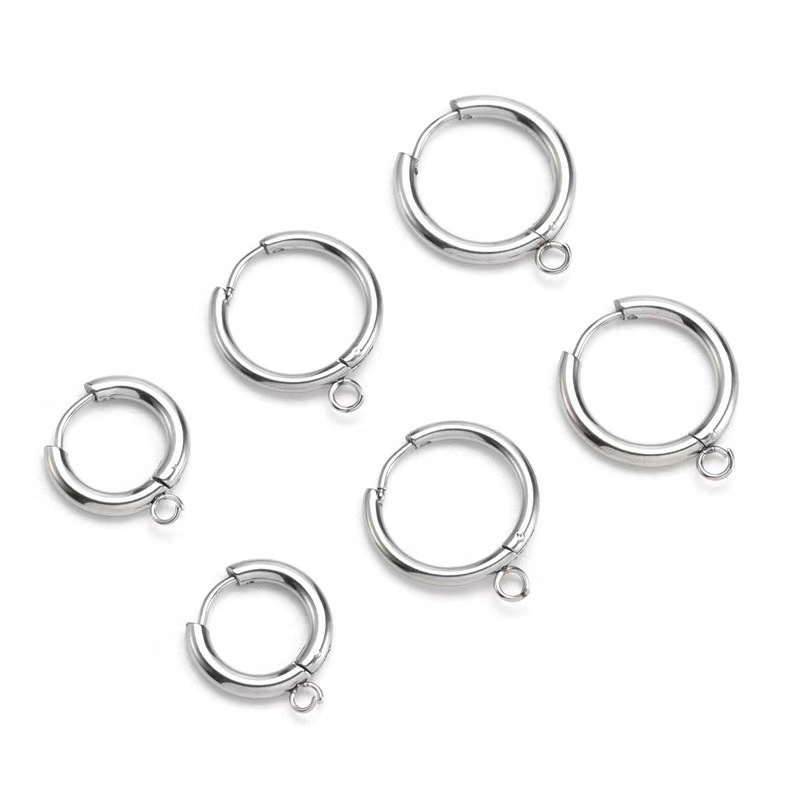 Welded Stainless Steel Earrings DIY Accessories for Making Men's and Women's Earrings, Tassels, Fashionable Round Ear Accessories