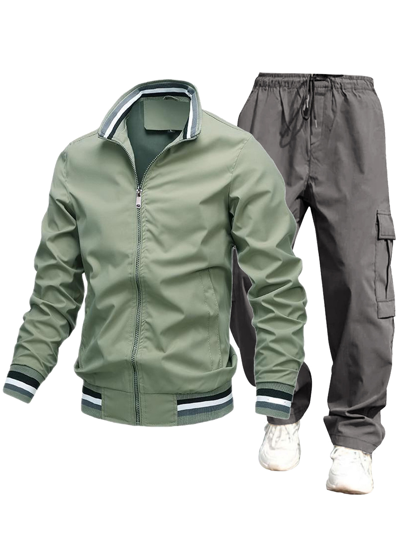 Herrenbekleidung 2024 neuer trendiger Herren-Herbst- und Winter-Freizeitmantel Modetrendmantel Herrenoberteile dünne Jacke Anzug_voghion.com