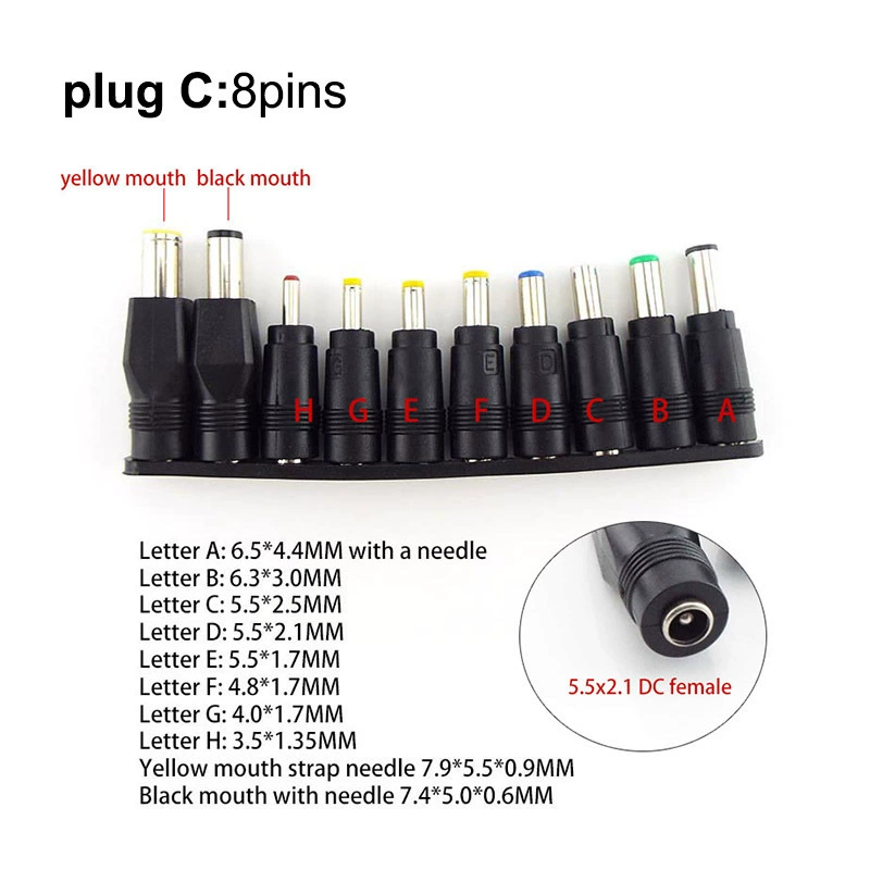 Laptop, multifunctional power supply, 5.5×2.1mm