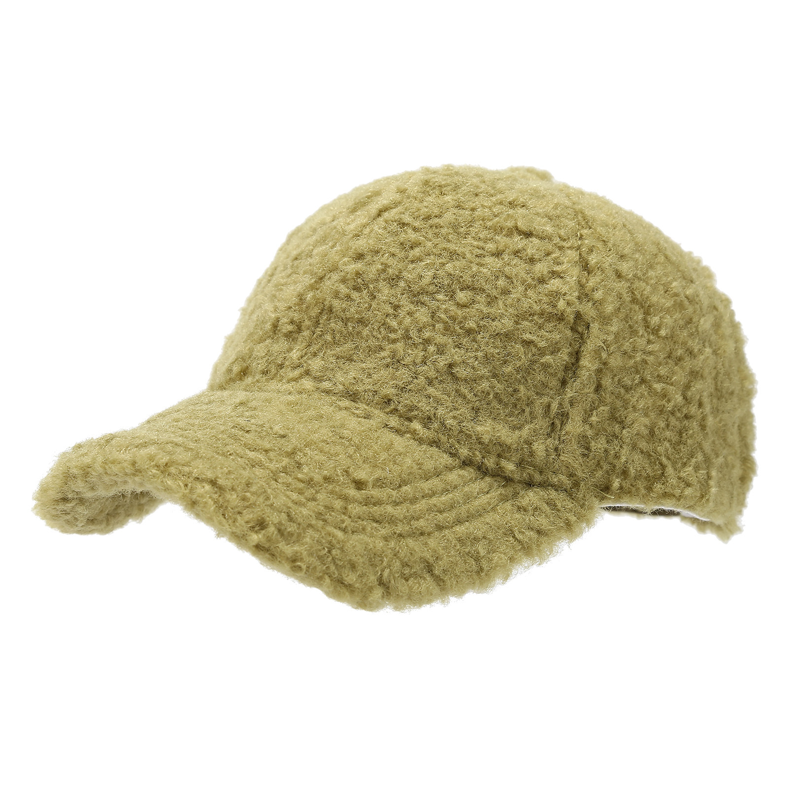 Winter Lamm Wolle Baseball Caps Für Kinder Baby Kinder Warme Dicke Feste Farbe Golf Caps Mädchen Junge Sport Gebogene Krempe Visiere Hut – Detail 16