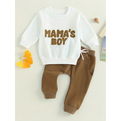 2026 Cross border new pattern Europe and America baby Baby boy Two piece set suit Long sleeve child baby suit