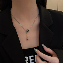 有求必应钛钢项链女显瘦夏轻奢小众吊坠配饰潮ins冷淡风百搭锁骨