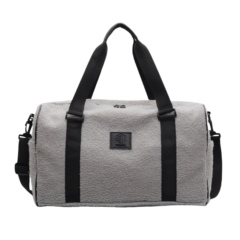 Nuevo bolso de peluche para viajes cortos, bolso de yoga, bolso de acondicionamiento deportivo de gran capacidad, bolso de equipaje de otoño y invierno