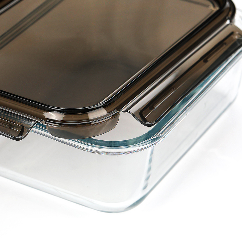 Caja de almuerzo de vidrio de alto silicio de silicio con microondas calentado cuenco especial para empleados de oficina con caja de almuerzo caja de almuerzo caja de almuerzo caja de preservación