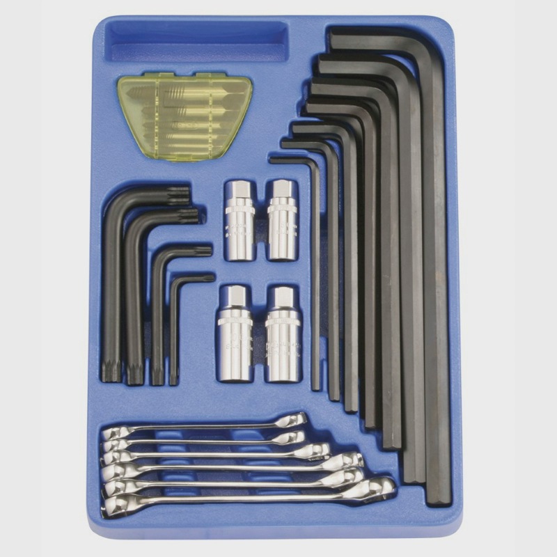 GENIUS 天赋进口工具35件套碳钢公制油管和内6角扳手组MS-035M